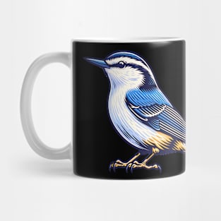 White Breast Nuthatch Bird Mug